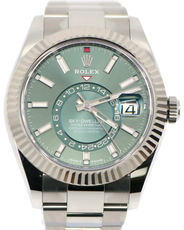 2025 Rolex Sky-Dweller 42MM Green Dial Oyster Bracelet (336934)