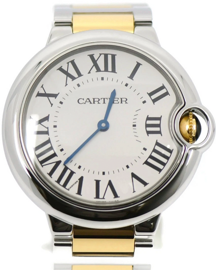 Cartier Ballon Bleu 36MM Quartz Silver Dial Two-Tone Bracelet (W69008Z3)