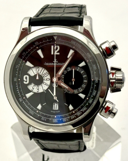 Jaeger-LeCoultre Master Compressor Chronograph 41.5MM Black Dial Leather Strap (146.8.25)