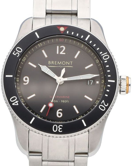 Bremont Supermarine 40MM Black Dial Steel Bracelet (S300-BK-B)