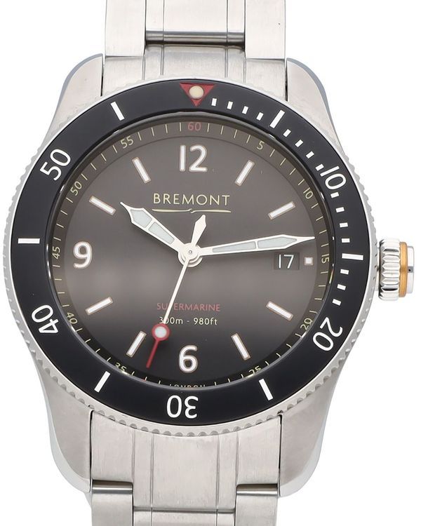 Bremont Supermarine 40MM Black Dial Steel Bracelet (S300-BK-B)