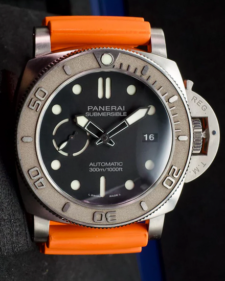 2022 Panerai Submersible "Mike Horn Edition" 47MM Black Dial Rubber Strap (PAM00984)