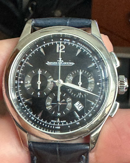 Jaeger-LeCoultre Master Chronograph 40MM Black Dial Leather Strap (174.8.C1)