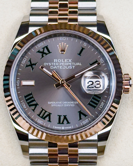 2025 Rolex Datejust "Wimbledon" 36MM Slate Dial Two-Tone Jubilee Bracelet (126231)