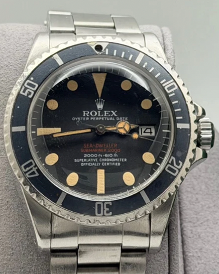 1974 (3.5 Mil Serial) Rolex Sea-Dweller "Double Red" 40MM Black Dial Oyster Bracelet (1665)
