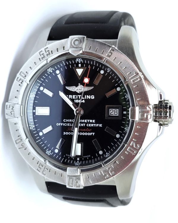 Breitling Avenger Seawolf 45MM Black Dial Rubber Strap (A17330)