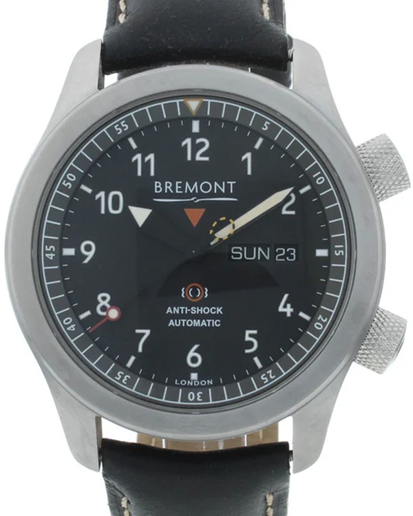 Bremont MB 43MM Black Dial Leather Strap (MBII-BK-GN-S)