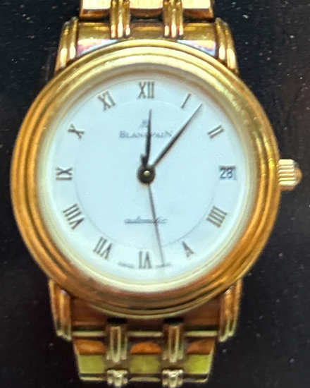 1990 Blancpain Villeret 33MM White Dial Yellow Gold Bracelet (0095-1418-30)