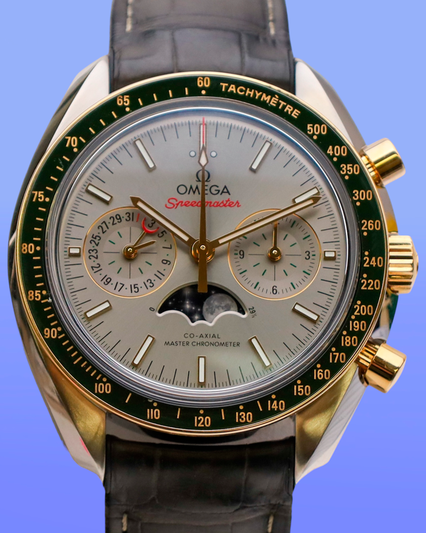 2019 Omega Speedmaster Moonphase 44.25MM Grey Dial Leather Strap (304.23.44.52.06.001)