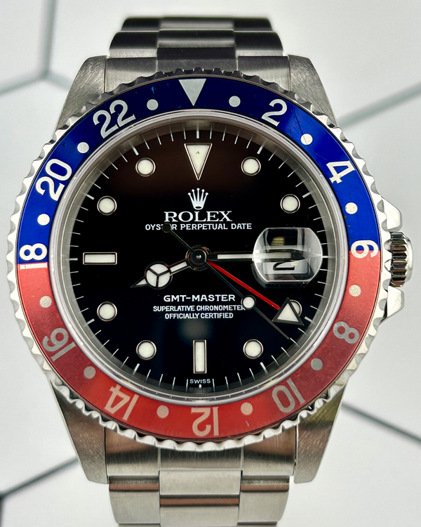 Rolex GMT-Master "Pepsi" 40MM Black Dial Oyster Bracelet (16700)