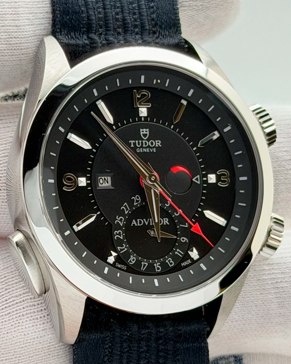 2013 Tudor Heritage Chrono Advisor 42MM Black Dial Textile Strap (79620TN)