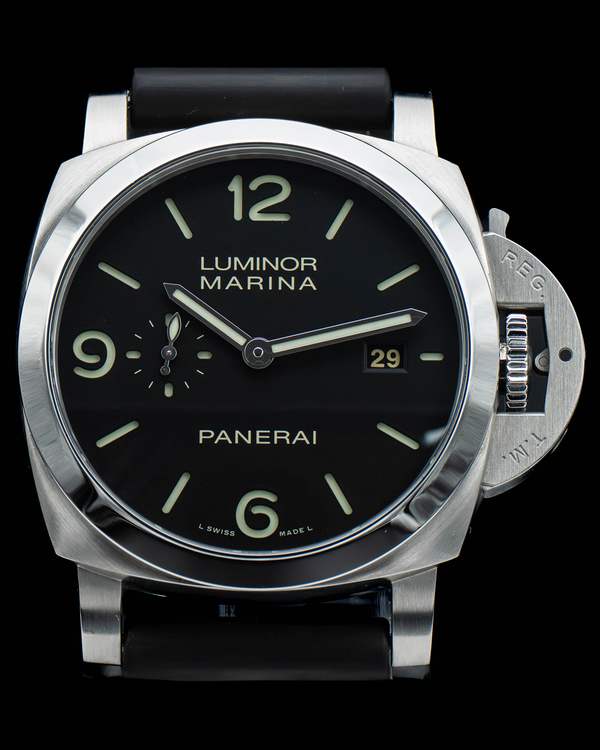 2025 Panerai Luminor Marina 44MM Black Dial Rubber Strap (PAM03312)