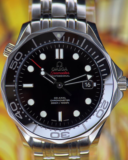 2018 Omega Seamaster Diver 300M 41MM Black Dial Steel Bracelet (212.30.41.20.01.003)