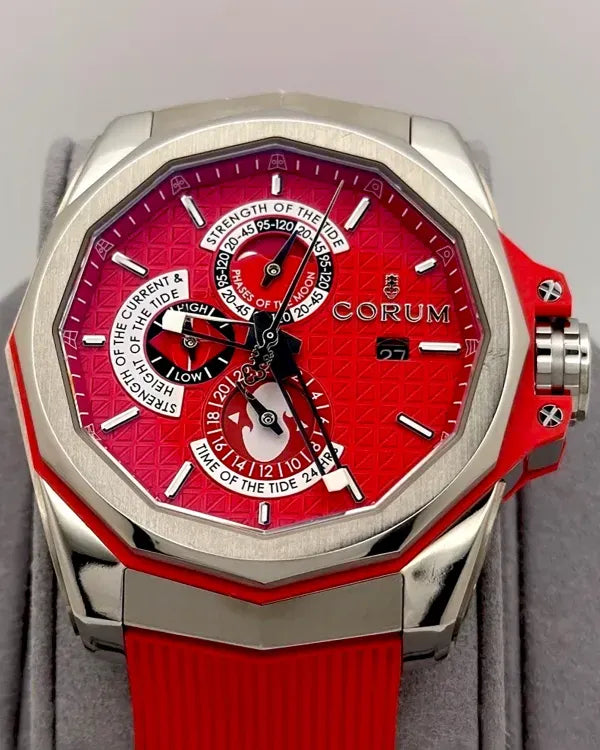 Corum Admiral's Cup AC-One 45 Tides 45MM Red Dial Rubber Strap (277.101.04/F376 AR12)