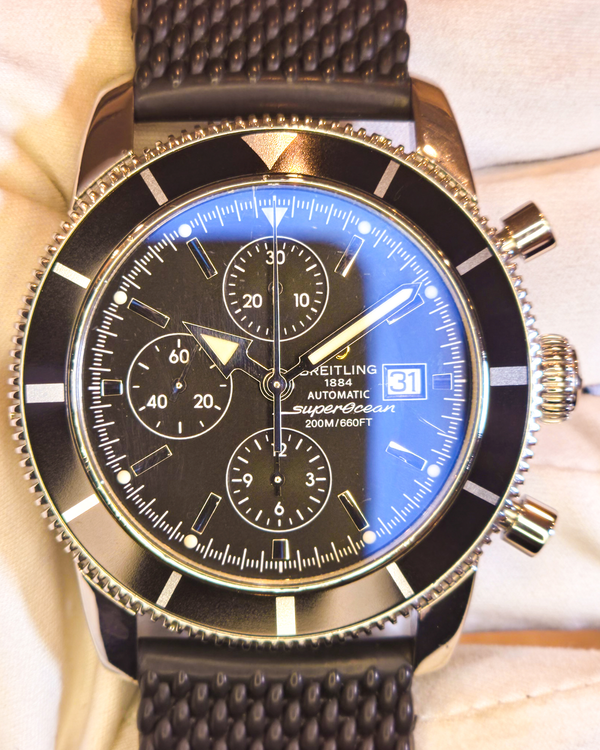 2011 Breitling Superocean Heritage 46MM Black Dial Rubber Strap (A1332024/B908)