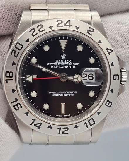 Rolex Explorer II 40MM Black Dial Oyster Bracelet (16570)