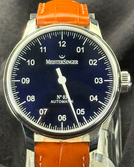 2024 MeisterSinger N°03 Automatik 43MM Black Dial Leather Strap (AM908)