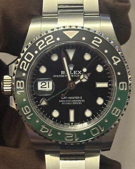 2025 Rolex GMT-Master II "Sprite" 40MM Black Dial Oyster Bracelet (126720VTNR)