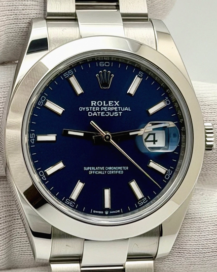 2025 Rolex Datejust 41MM Blue Dial Oyster Bracelet (126300)