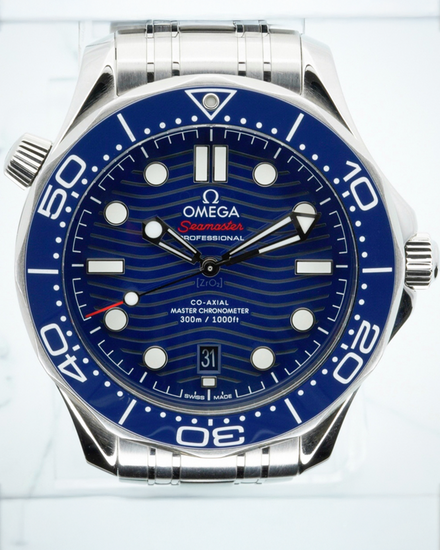 2022 Omega Seamaster Diver 300M 42MM Blue Dial Steel Bracelet (210.30.42.20.03.001)
