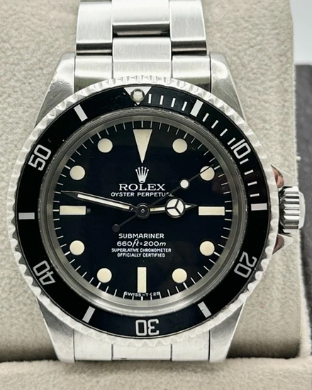 1971 (2.7 Mil. Serial) Rolex Submariner No-Date 40MM Black Dial Oyster Bracelet (5512)