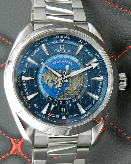 2020 Omega Seamaster Aqua Terra Worldtimer 43MM Blue Dial Steel Bracelet (220.10.43.22.03.001)