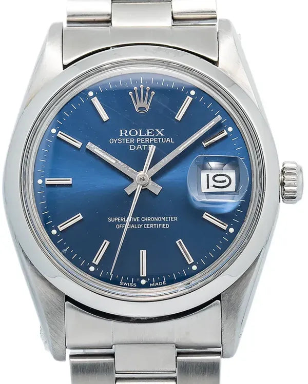 Rolex Oyster Perpetual Date 34MM Blue Dial Oyster Bracelet (15000)