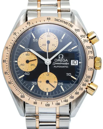 Omega Speedmaster Date 39MM Black Dial Two-Tone Bracelet (3316.50)