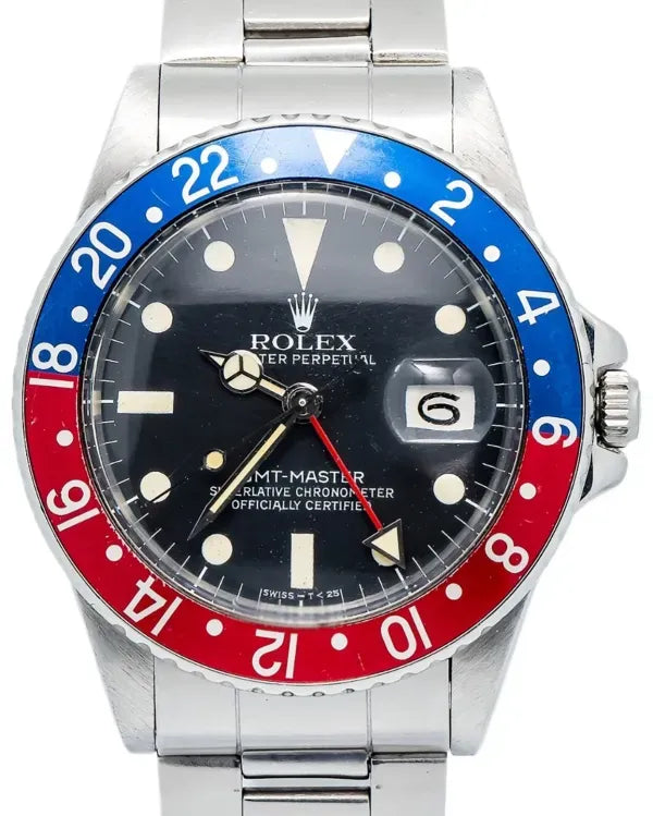 Rolex GMT-Master "Pepsi" 40MM Black Dial Oyster Bracelet (16750)