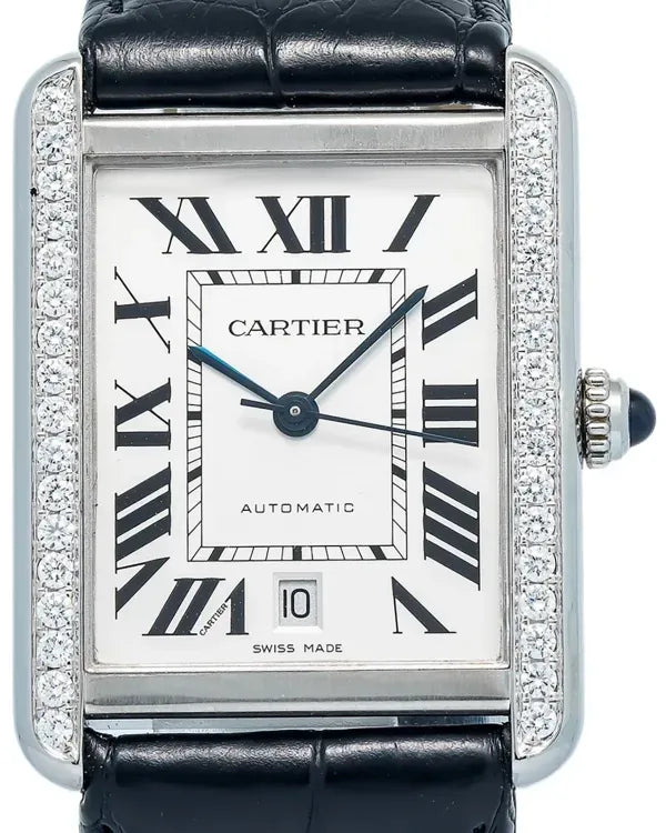 Cartier Tank 31MM Silver Dial Leather Strap (W5200027)