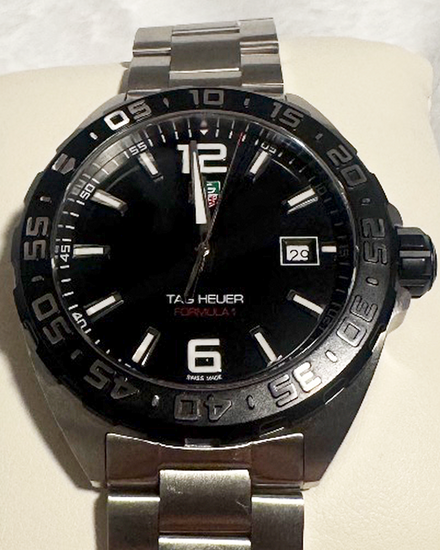 No Reserve - 2025 Tag Heuer Formula 1 41MM Quartz Black Dial Steel Bracelet (WAZ1110.BA0875)