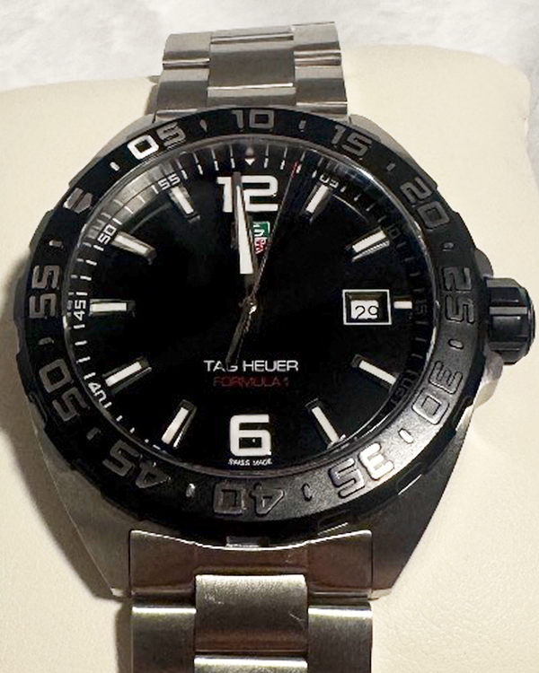 No Reserve - 2025 Tag Heuer Formula 1 41MM Quartz Black Dial Steel Bracelet (WAZ1110.BA0875)