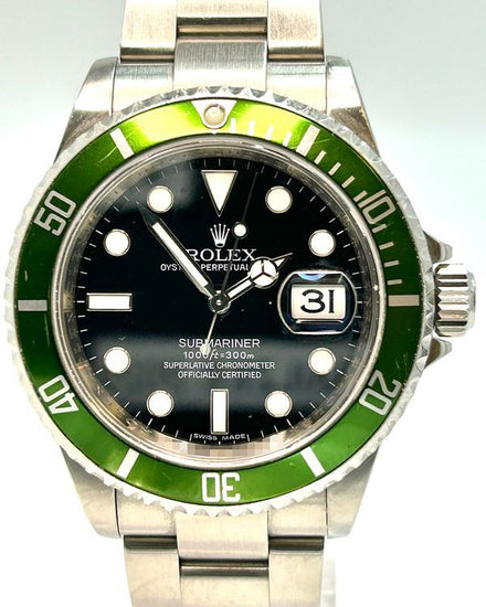 2009 Rolex Submariner Date "Kermit" 40MM Black Dial Oyster Bracelet (16610LV)