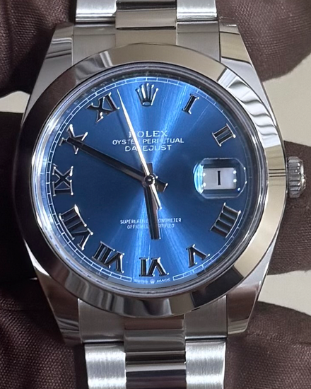2025 Rolex Datejust 41MM Blue Dial Oyster Bracelet (126300)