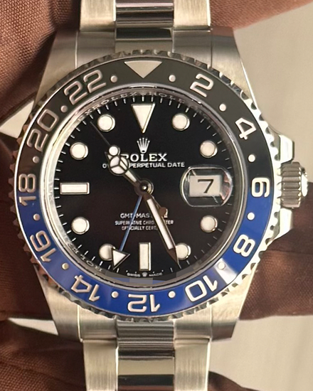 2024 Rolex GMT-Master II "Batman" 40MM Black Dial Oyster Bracelet (126710BLNR)