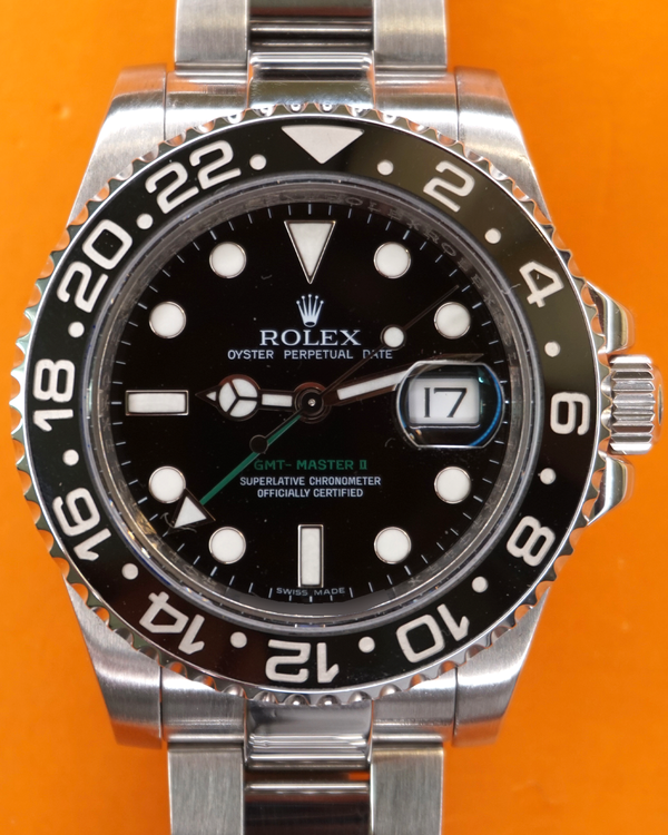 2008 Rolex GMT-Master II 40MM Black Dial Oyster Bracelet (116710LN)