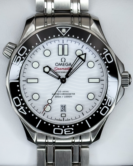 2021 Omega Seamaster Diver 300M 42MM White Dial Steel Bracelet (210.30.42.20.04.001)
