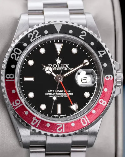 2001 Rolex GMT-Master II "Coke" 40MM Black Dial Oyster Bracelet (16710)
