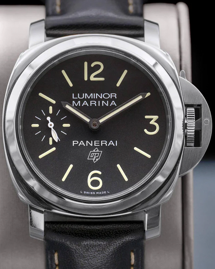 2019 Panerai Luminor Marina 44MM Black Dial Leather Strap (PAM00776)
