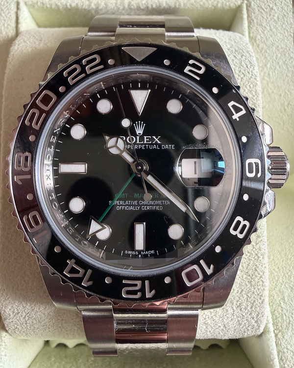 2010 Rolex GMT-Master II 40MM Black Dial Oyster Bracelet (116710LN)