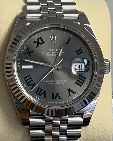 2025 Rolex Datejust "Wimbledon" 41MM Slate Dial Jubilee Bracelet (126334)