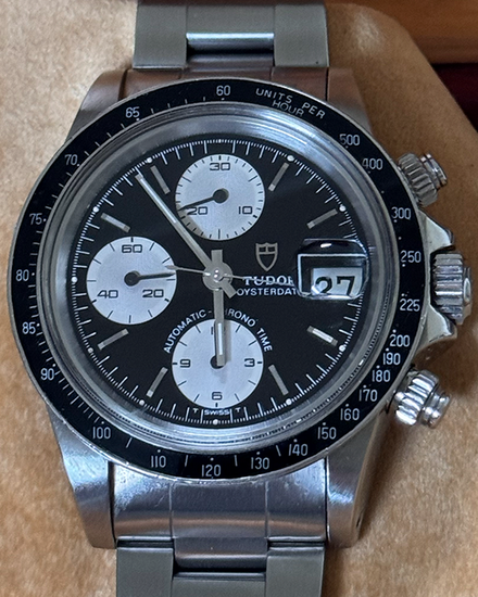 1992 Tudor Prince Oysterdate "Big Block" Chronograph 40MM Black Dial Steel Bracelet (79160)