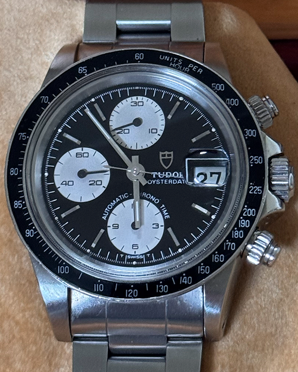 1992 Tudor Prince Oysterdate "Big Block" Chronograph 40MM Black Dial Steel Bracelet (79160)