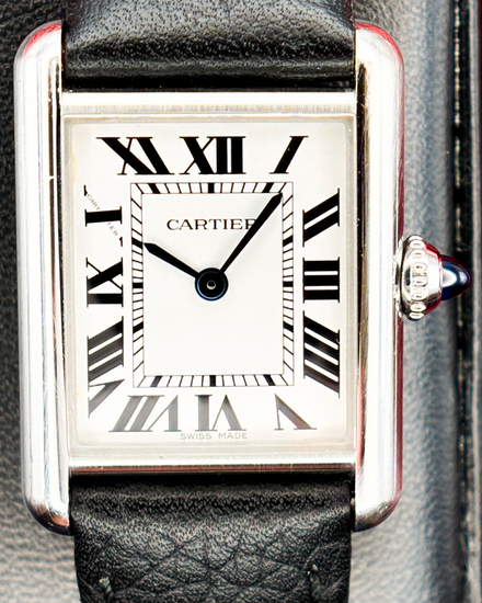 2021 Cartier Tank Must 22MM Quartz White Dial Leather Strap (WSTA0042)