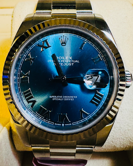 2021 Rolex Datejust 41MM Blue Dial Oyster Bracelet (126334)