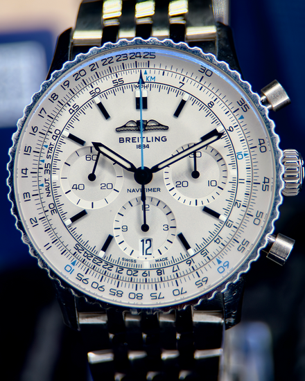 2023 Breitling Navitimer B01 Chronograph 41MM White Dial Steel Bracelet (AB0139A71G1A1)