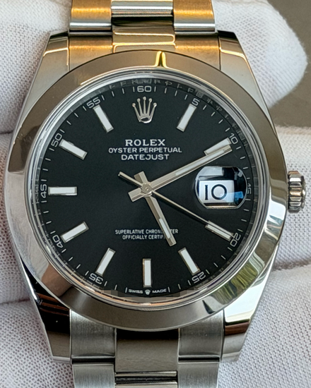 2025 Rolex Datejust 41MM Black Dial Oyster Bracelet (126300)