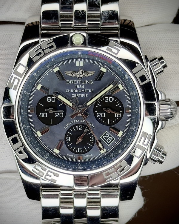 No Reserve - Breitling Chronomat L.E. 44MM Mother of Pearl Dial Steel Bracelet (AB0111)