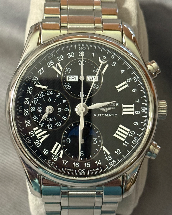 Longines Master Collection Calendar Chronograph 40MM Black Dial Steel Bracelet (L2.673.4.51.6)