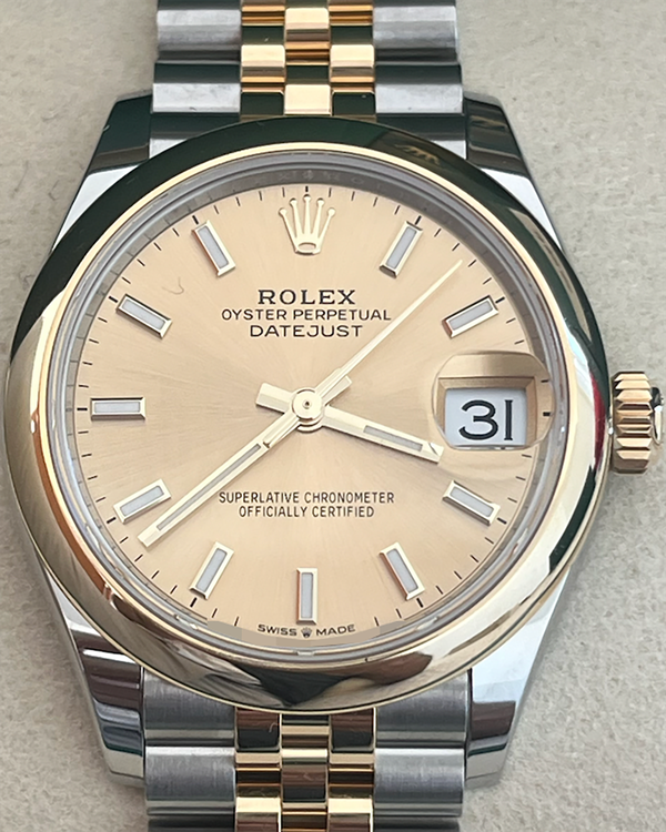 2025 Rolex Datejust 31MM Champagne Dial Two-Tone Super Jubilee Bracelet (278243)